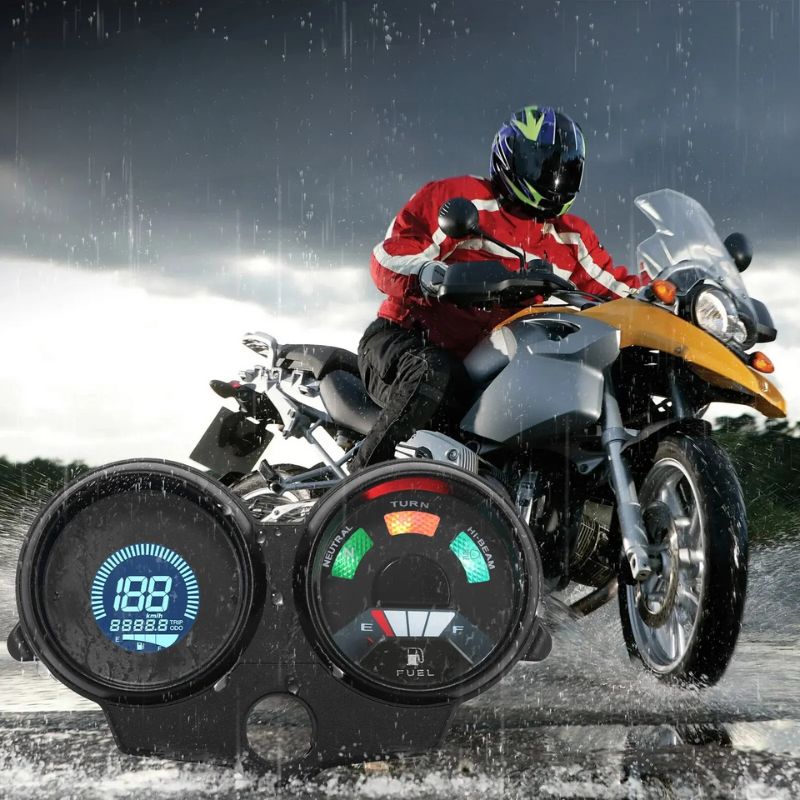 Nine Rong NR-HM006 Compteur Horaire Étanche IP68 Pour Moto, Motocross, Motoneige - Sans Alimentation