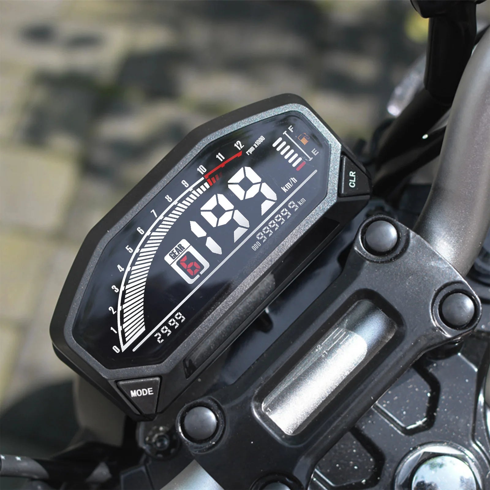 Compteur Kilométrique Universel LED Pour Moto - Style Cafe Racer, 0-180 Km/h, 12V, Noir