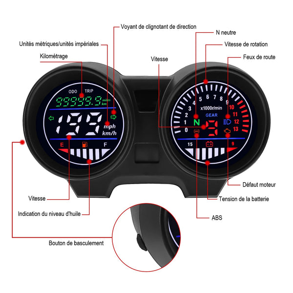 Compteur pour Moto Universel Haut de Gamme — free download