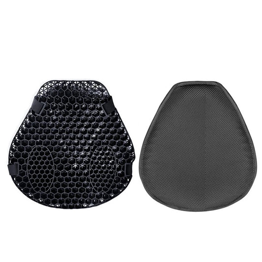 Coussin de selle moto avec gel alvéolé respirant et housse antidérapante
