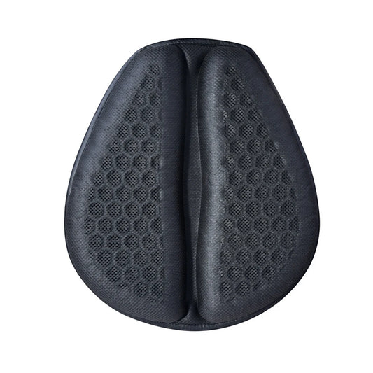 Coussin de selle moto avec structure alvéolée, design anti-glisse et surface respirante pour longues distances