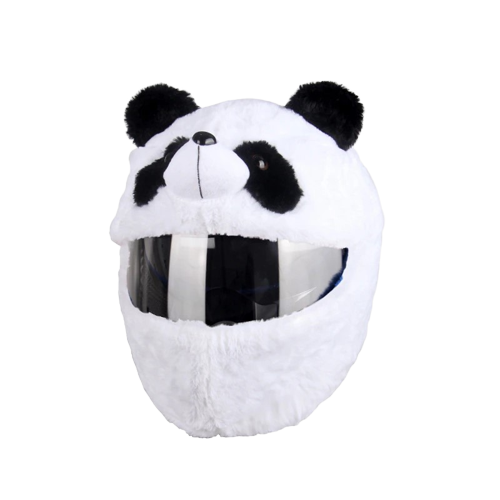 Housse de casque de moto en peluche moelleuse avec lapin de