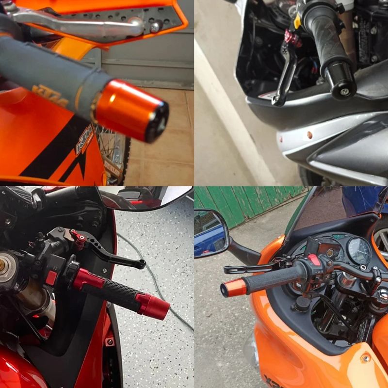 Embouts de poignées moto aluminium universel 22mm