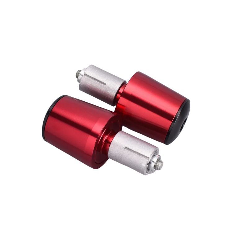 Embouts de poignées moto aluminium rouge universel 22mm