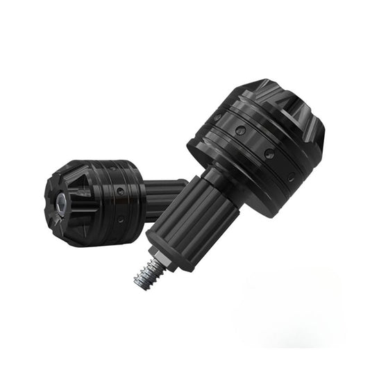 Embouts de guidon moto aluminium T6 caoutchouc universels noir