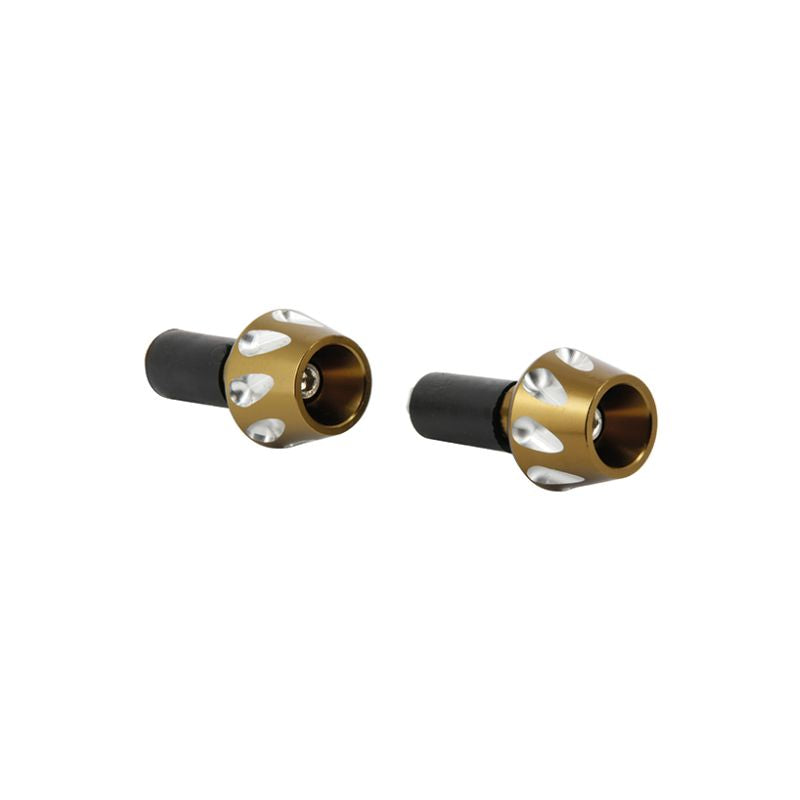 Embouts de guidon moto coniques anodisés café aluminium universels