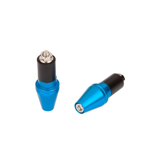 Embouts de guidon coniques anodisés bleu aluminium moto Ø17