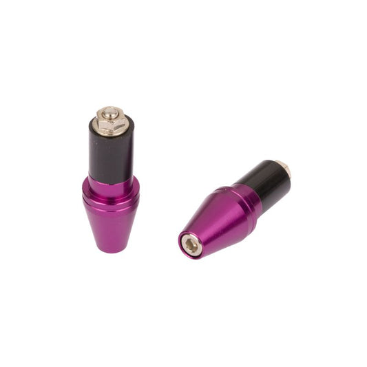 Embouts de guidon moto coniques violet anodisé Ø17 aluminium