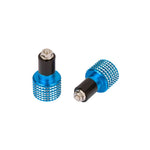 Embouts de guidon - 17mm grille anodisés bleu - Vignette | Boutique biker