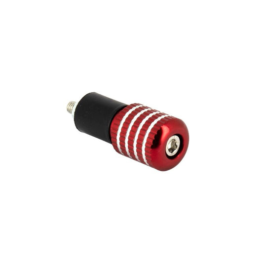 Embouts de guidon moto grille rouge anodisé Ø17 aluminium