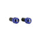 Embouts de guidon moto molette bleus anodisés aluminium Ø17