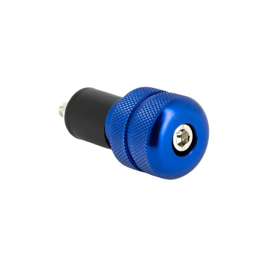 Embouts de guidon moto anodisés bleu molette Ø17 aluminium