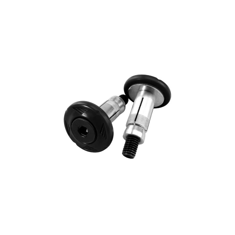 Embouts de guidon moto noir aluminium Ø intérieur 13-17 mm