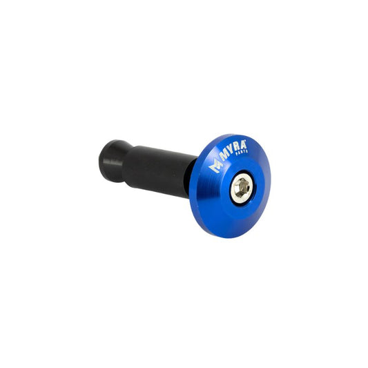 Embouts de guidon plats anodisés bleu Ø13 et 17 moto