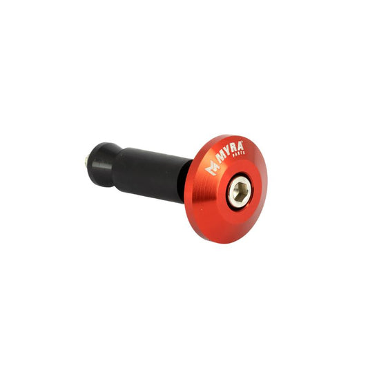 Embouts de guidon plats anodisés orange moto universels Ø13-17
