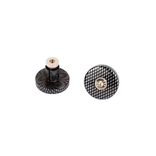 Embouts de guidon moto look carbone plats aluminium 13 17 mm