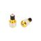 Embouts de guidon moto 17 mm look carbone blanc anodisé jaune