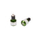 Embouts de guidon moto carbone blanc anodisés vert Ø17 aluminium