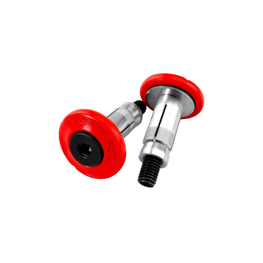 Embouts de guidon moto rouge aluminium Ø intérieur 13 17mm