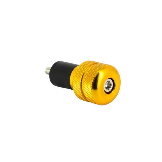 Embouts de guidon moto molette or anodisé Ø17 en aluminium