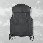 Gilet in pelle nera - Taglia XS | Consegna in 48 ore - Vignette | Boutique biker