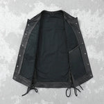 Gilet in pelle nera - Taglia XS | Consegna in 48 ore - Vignette | Boutique biker