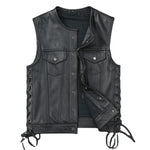 Gilet in pelle nera - Taglia XS | Consegna in 48 ore - Vignette | Boutique biker