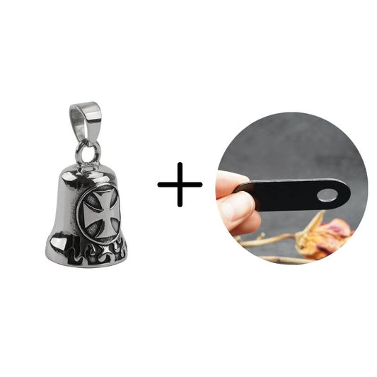 Campana del guardiano - Croce di Malta in argento