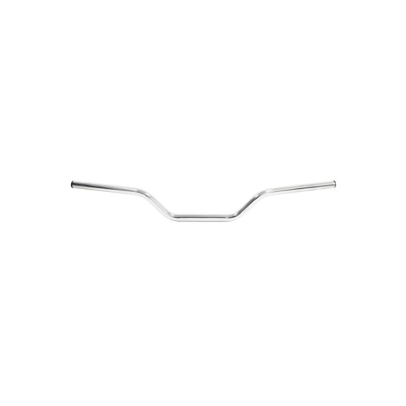 Guidon moto acier chromé moyen 22,2 mm longueur 740 mm hauteur 70 mm