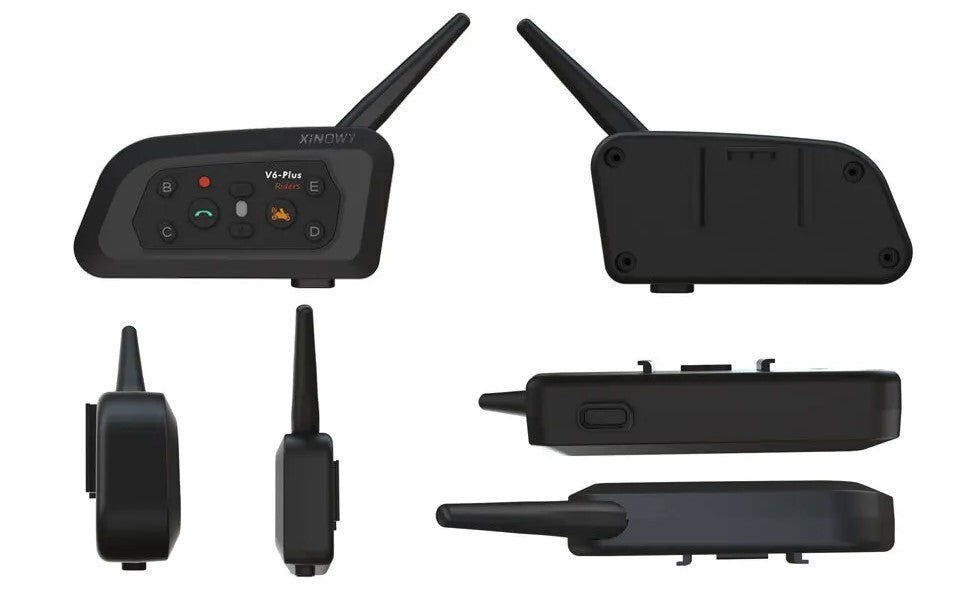 Interphone Bluetooth Moto Vnetphone V6-1200 - Portée 1200 M, 6 Passagers, étanche, Réduction De Bruit