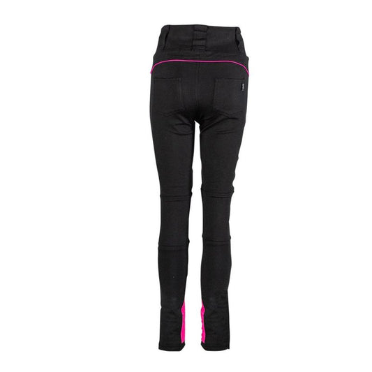 Legging moto femme - Claudia noir et rose
