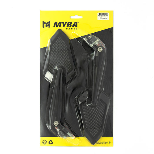 Paire rétroviseurs moto universels m10 style carbone homologues boite