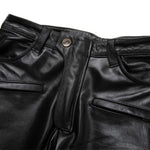 Bouton de fermeture pantalon en cuir de biker