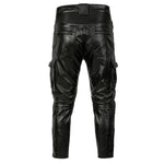 Pantalon en cuir pour homme biker