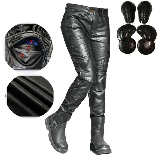 Pantalon de Moto en Cuir pour Femme Motarde