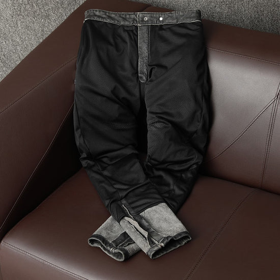 Pantalon de Moto Vintage en Cuir pour Homme