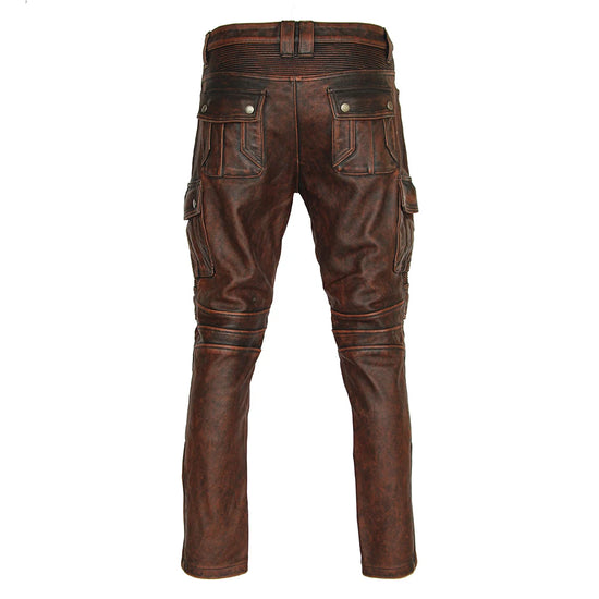 Pantalon cuir marron homme sale