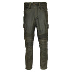 Pantalon-de-moto-en-cuir-pour-homme-motard-vert-avant