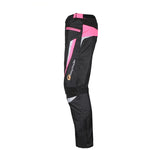 Pantalon femme moto rose