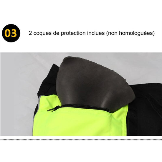 pantalon de moto  coque de protection