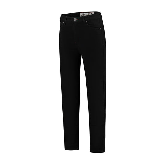 Jean moto noir homologué CE avec protections genoux et hanches