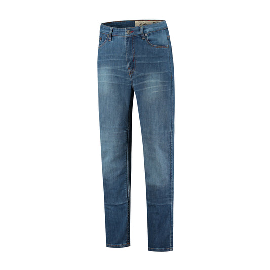 Jean moto homme homologué CE avec protections genoux et hanches coupe ajustée