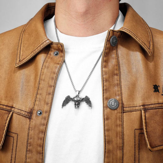 Pendentif-moto-V-Twin-skull-port