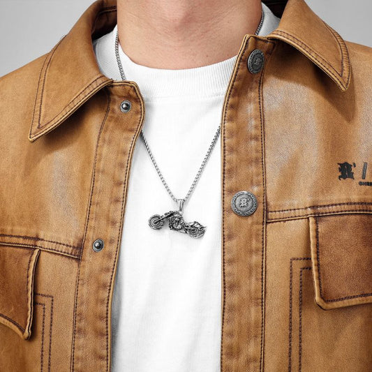Pendentif-moto-ghost-rider-argent-port