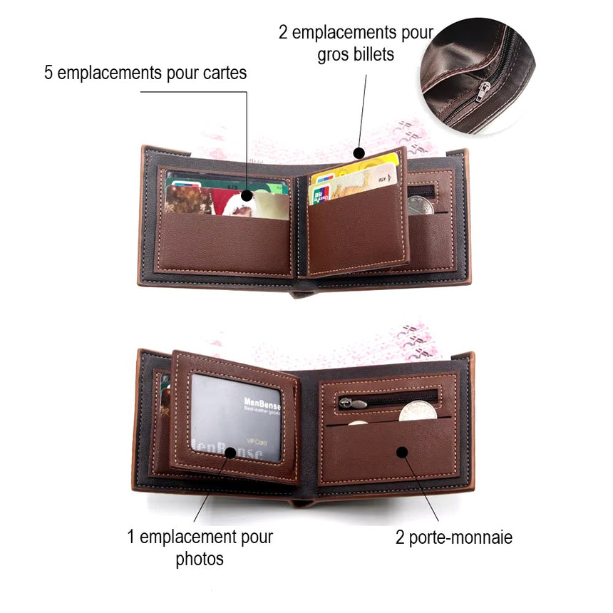 Portefeuille Multipoches en Cuir pour Hommes main image 0