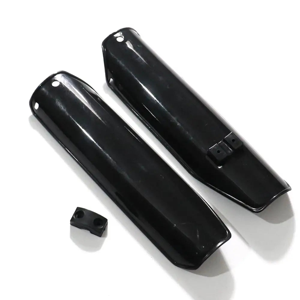 Protège-fourche noir rigide en plastique pour moto Derbi avec fixations