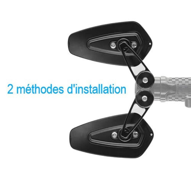 Rétroviseur moto embout de guidon HIGHSIDER Classic accessoires Rétroviseur moto embout de guidon HIGHSIDER Classic accessoires