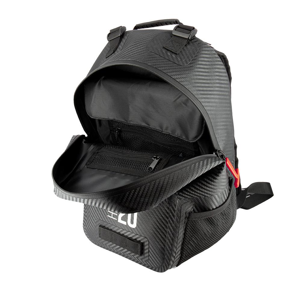 Unbranded Men's Waterproof Motorcycle Backpack – Carbon Fiber Pattern, Hard Shell