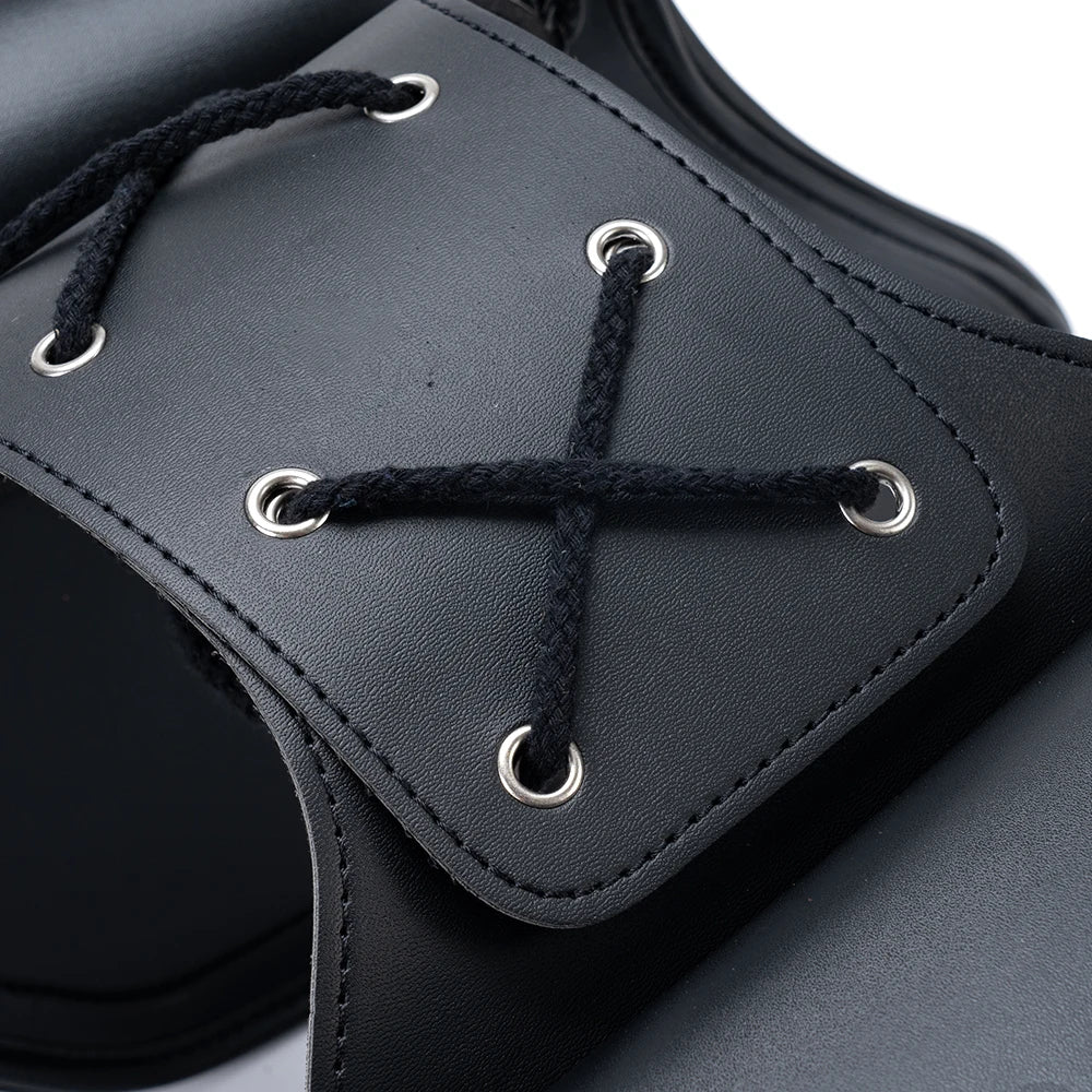 Sacoche Latérale Cuir Artificiel Pour Custom Chopper - Craftride Utah 11L - Neuf