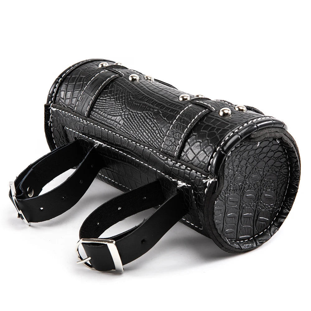 Croko Sacoches de Fourche Moto Noir en Cuir - Croko